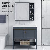 落地式洗手盆卫浴套装浴室柜组合洗脸盆洗手台盆一体卫生间洗漱台