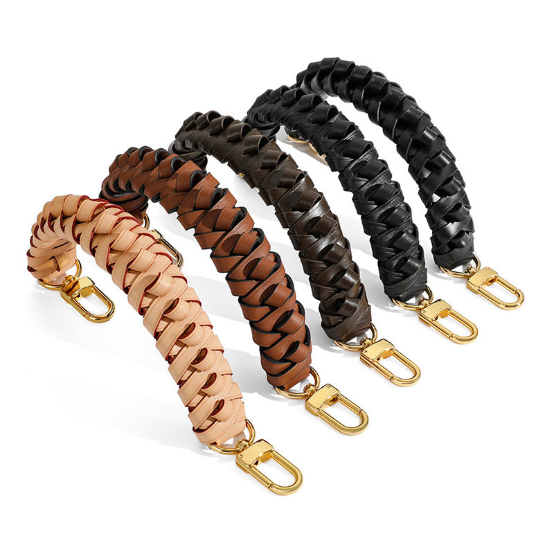 高品适用N老花水桶包真皮编织手柄手提包手拎包带女包包肩带配件