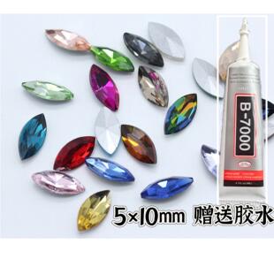 5x10mmK9玻璃水晶钻马眼石尖底钻异形钻包包鞋子饰品补钻配件diy