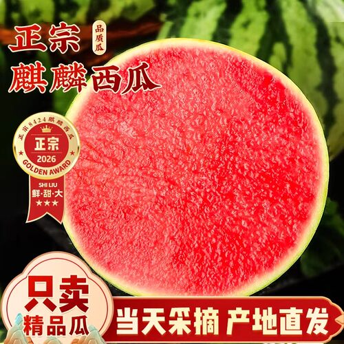正宗云南麒麟西瓜8424薄皮脆甜