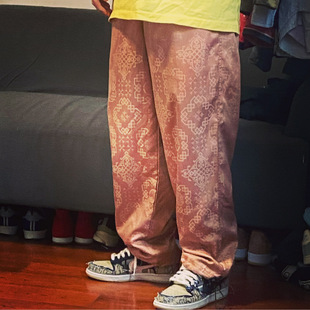 ELEMENTS陈冠希丝绸运动裤 BTTJOB CHINESE SWEATPANTS PINK SILK