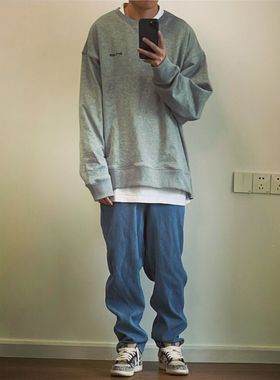 BTTJOB HEAVYWEIGHT COTTON SWEATER 高密度毛圈灰色套头卫衣