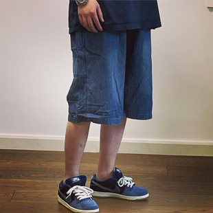 Chambray 预 BTTJOB Indigo 牛仔短裤 内抽带 Shorts Field