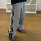 GRAY纹镶嵌休闲运动纯棉卫裤 BTTJOB SWEATPANTS STRIPES MOSAIC
