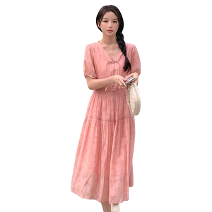 现货！24年修身显瘦气质V领连衣裙女浙宝180A/货号8001/p115控168图片