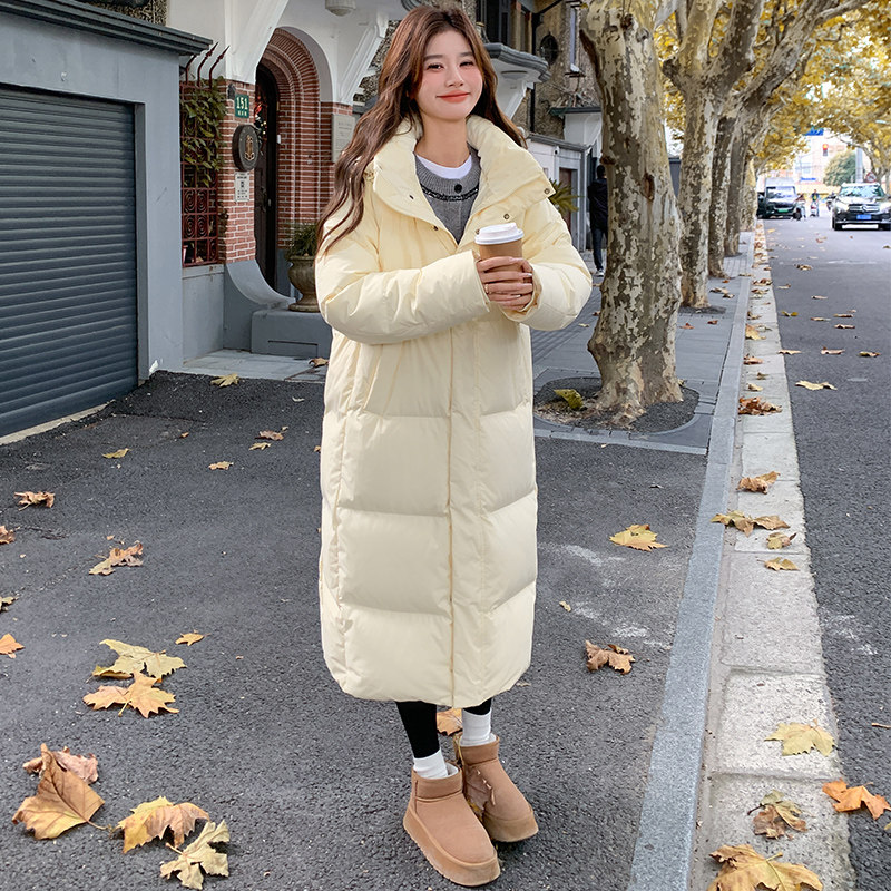 新款现货！长款过膝保暖羽绒服加厚浙宝180A/货号1853/p285控388,女装羽绒服,浙宝180A