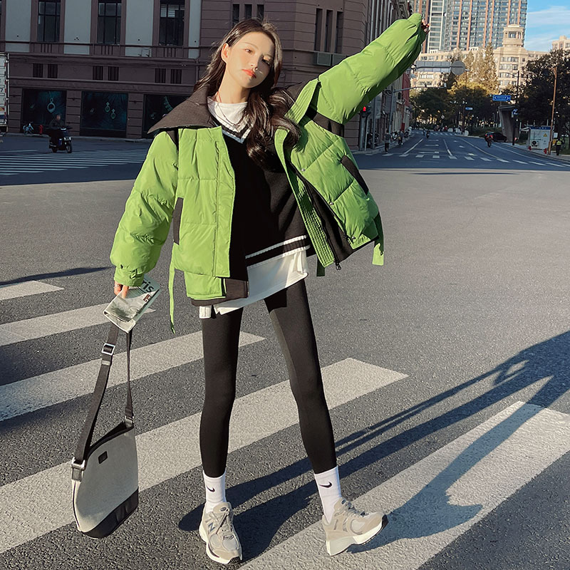 韩系黑色短款羽绒服女冬2022年新款时尚高端洋气版型好看加厚外套,女装羽绒服,浙宝180A
