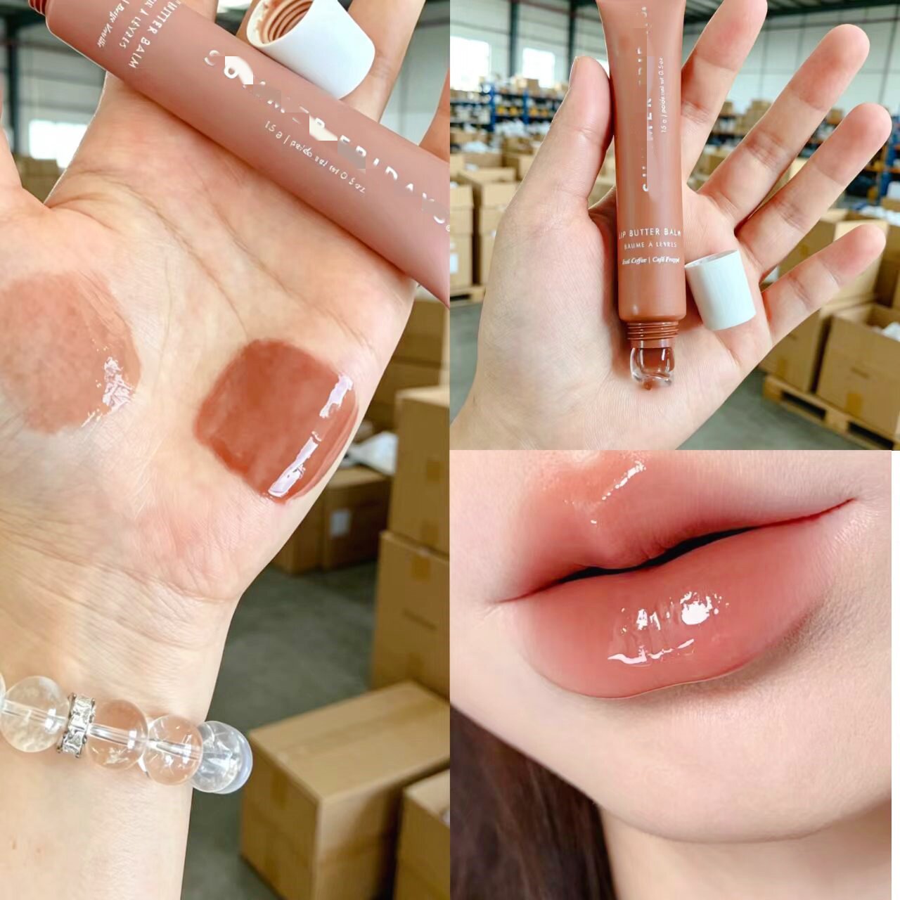 欧美圈爆火唇釉！纯欲感拉满！美国本土黄油护色唇膏 奶咖色唇釉图片