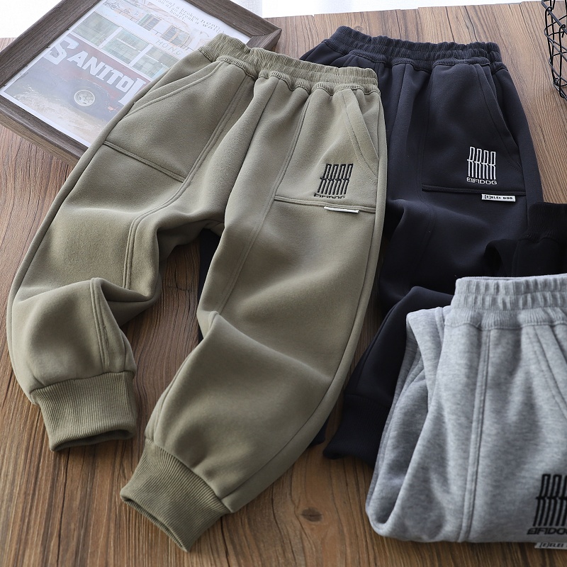 一体绒长裤奥粒绒运动裤加厚百搭