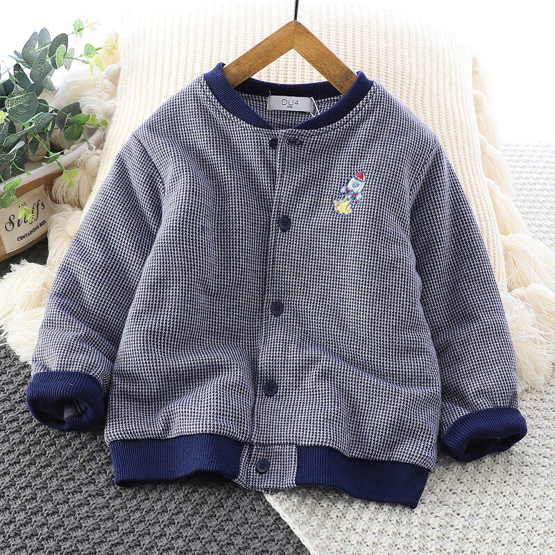 加厚秋冬季立领格子夹丝棉内胆衣