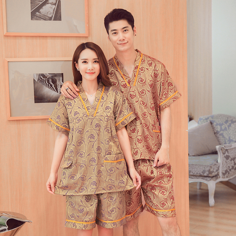 汗蒸服女款纯棉高档情侣套装大码男款桑拿服洗浴服按摩服汉蒸衣服