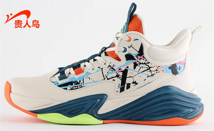 贵人鸟男鞋篮球鞋正品2023冬季新款高帮皮面运动休闲保暖L35C15