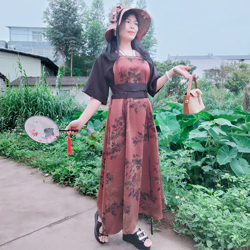 服装裁剪纸样中式连衣裙 A字裙通袖禅意袍子样板定制承接来料加工