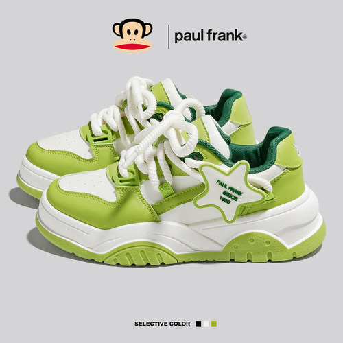 大嘴猴春季厚底百搭小白鞋女款