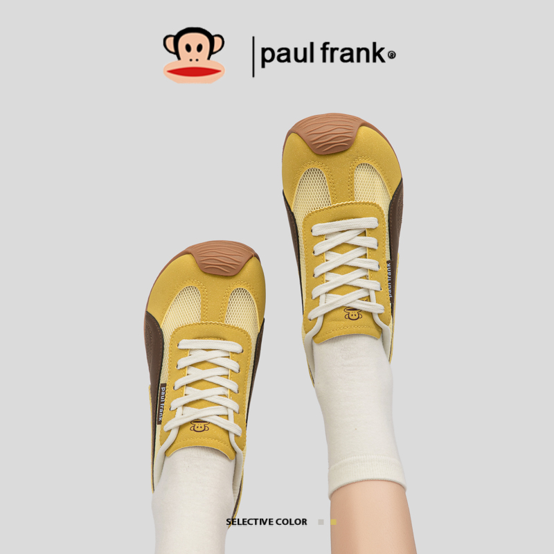 大嘴猴黄色网面德训鞋女鞋