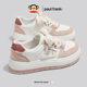 春季 透气粉色女士运动板鞋 厚底网面小白鞋 春款 2026新款 大嘴猴女鞋