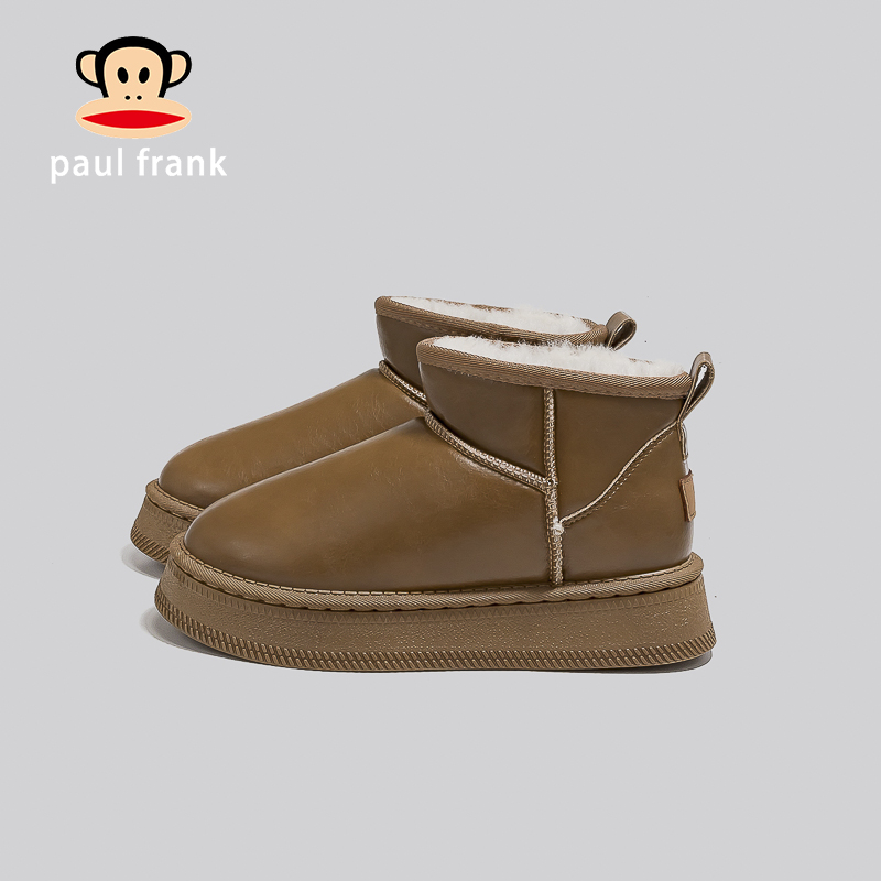 大嘴猴加绒厚底雪地靴女鞋