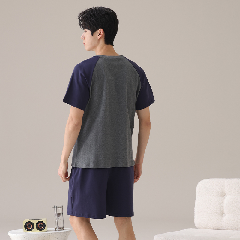 莫代尔棉睡衣男士特大码夏天短袖短裤加大码宽松230斤250斤5XL6XL
