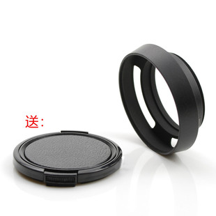 40.5 58mm铝合金属螺口通用遮光罩 黑色镂空37