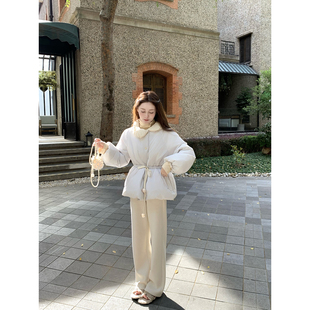 桃可了 闭眼入 柔软舒适巨好穿的休闲直筒显瘦羊毛针织裤子女冬