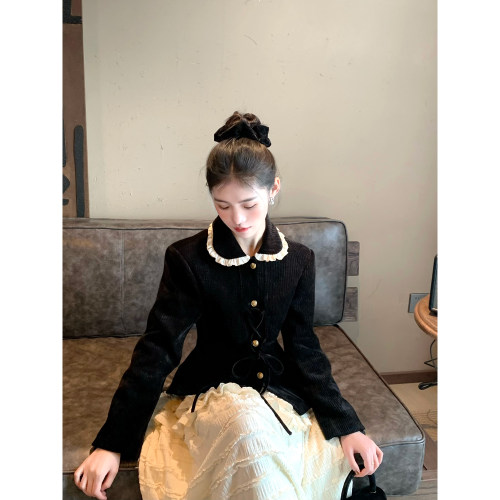 桃可了《骑士和公主》限时5折 不退不换 娃娃领西装针织半裙