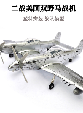 4D正版1/48拼装模型飞机美国F-82双野马战斗机塑料拼装玩具摆件