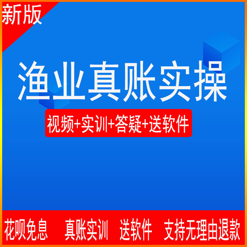 渔业行业真账实操全盘账纳税申报税务实训建账财务报表金蝶用友