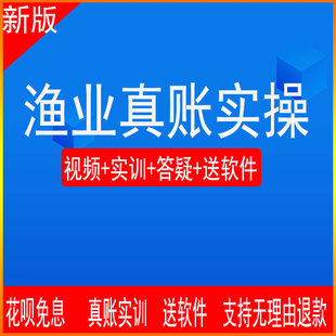 渔业行业真账实操全盘账纳税申报税务实训建账财务报表金蝶用友