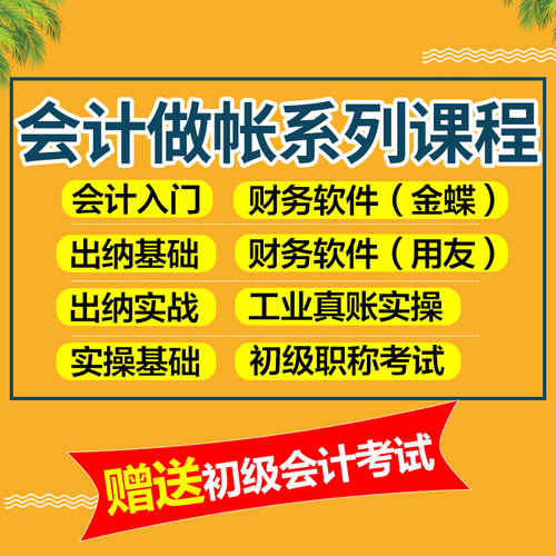 真账实训 送初级考证课程题库 答疑服务