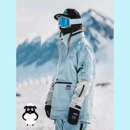 长白山西坡咩咩雪服租赁Nobaday蓝色男女同款