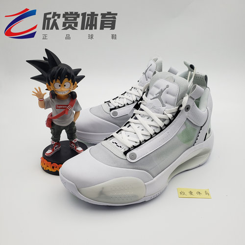 AJ34郭艾伦纯白男子篮球鞋