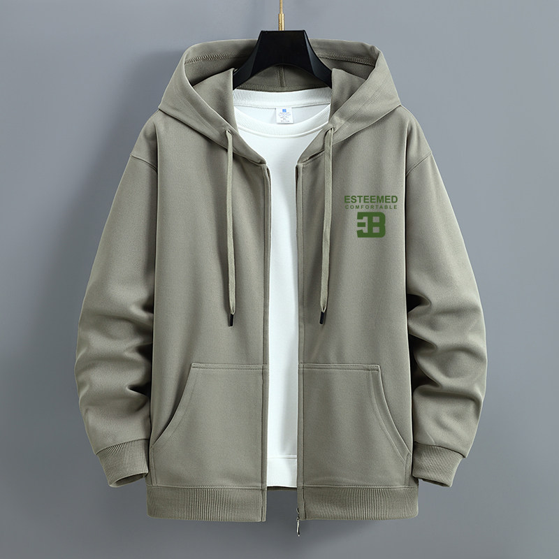 秋冬季开衫卫衣男士潮牌连帽青少年学生上衣服宽松运动拉链外套