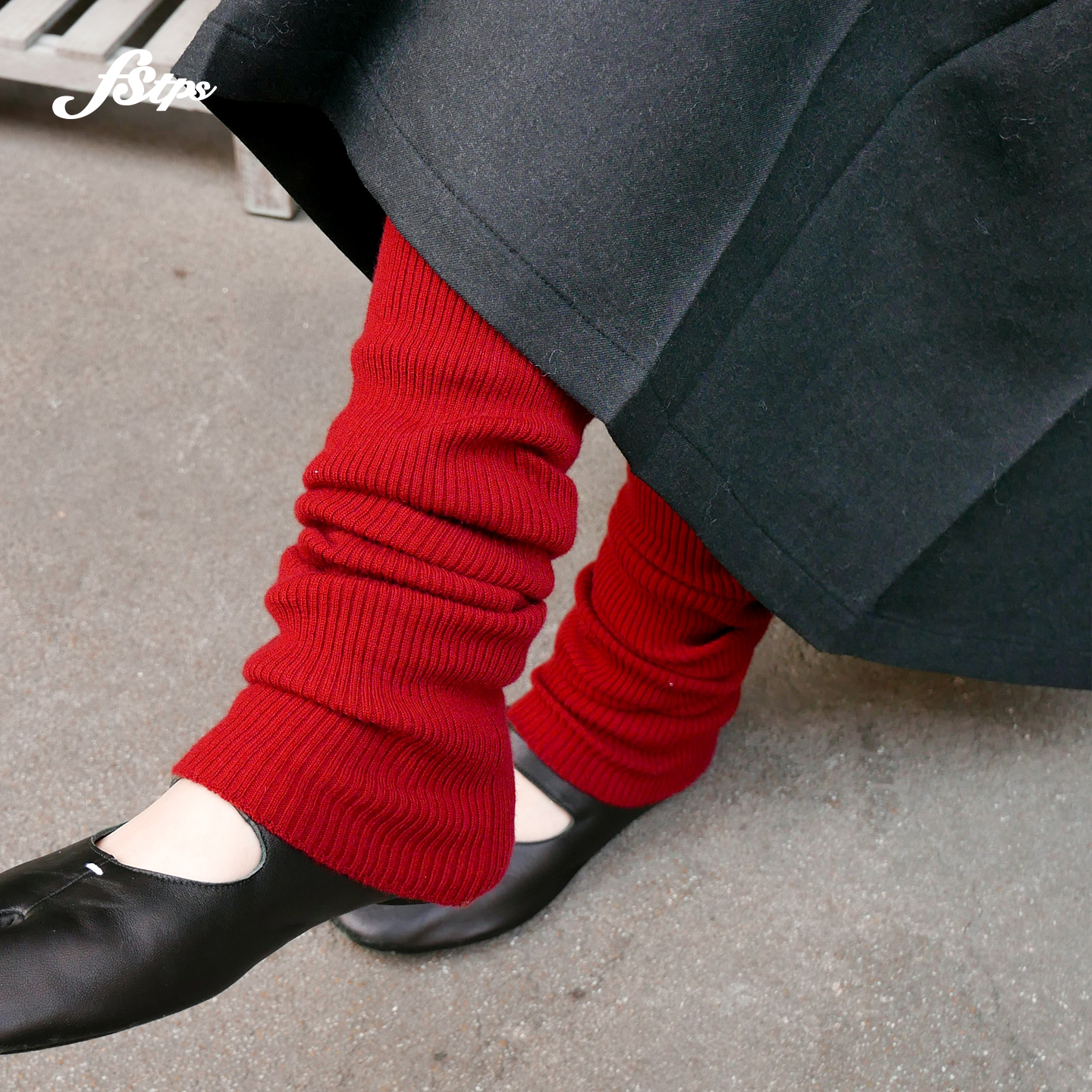 FSTPS Wool系列羊毛堆堆袜套秋冬纯色小腿袜套美丽奴秋冬腿套