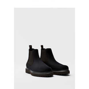 Mzasino Draeven男鞋 蓝色绒面皮革MD切尔西时装男士休闲短靴 120