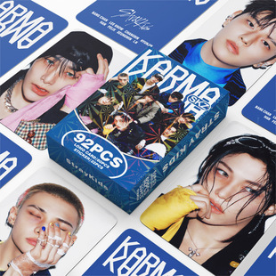 新92张明星小卡STRAYKIDS专Karma周边照片卡流浪男孩贴纸LOMO礼物