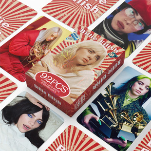 现货92张欧美风小卡碧梨照片卡Billie Eilish比莉艾利什LOMO卡片