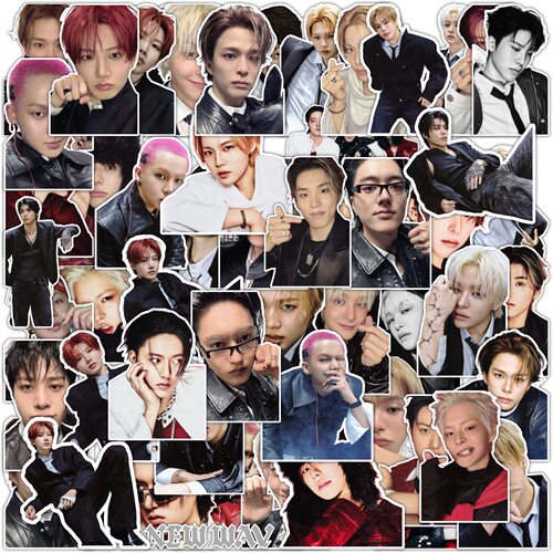 55张KPOP男团NewWav迷你贴纸画