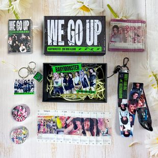 BABYMONSTER礼盒 迷你专辑WE GO UP周边钥匙扣贴纸小卡套装礼物