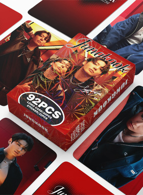 新款92张卡JUNGKOOK珍藏照片卡JK田柾国贴纸双面LOMO节庆礼品卡片