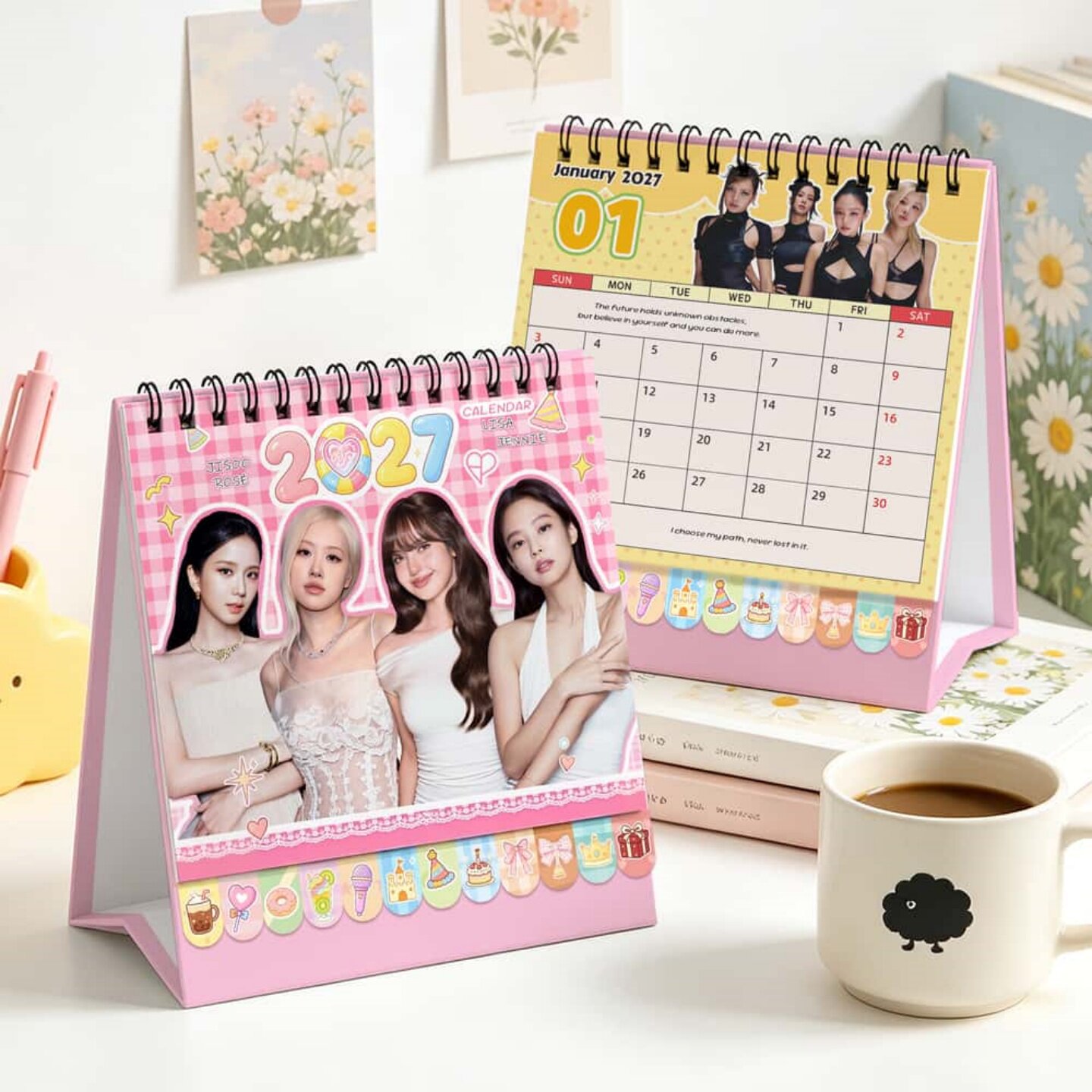 现货粉墨BP2027年周边明星台历创意桌面饰品备忘本日历校园应援