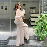 现货-刺绣上衣加阔腿裤-2D118-2626-P175-K248，女装套装/套裙，2D118