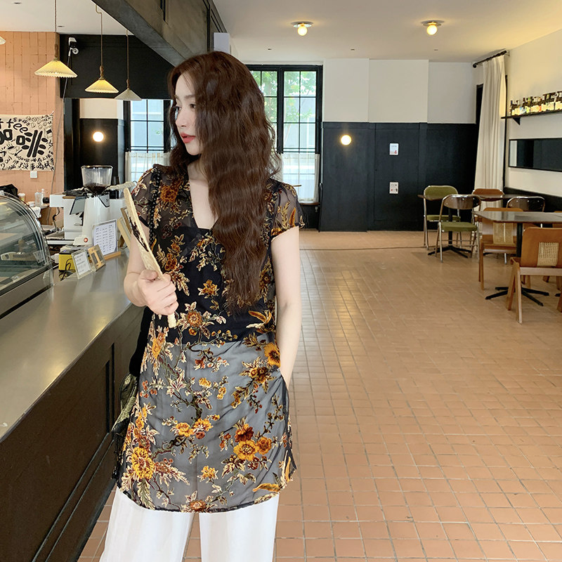 新中式国风套装女2025夏季新款高级感气质刺绣上衣阔腿裤两件套,女装套装/套裙,2D118