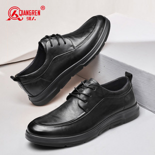 男款 青年皮鞋 春秋商务通勤皮鞋 真皮厚底男单鞋 休闲鞋 强人3515皮鞋