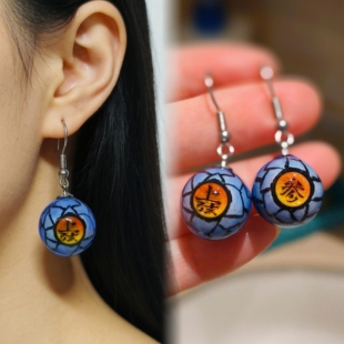 鬼灭之刃 童磨 上弦之三·猗窝座眼珠眼球耳钉耳钩耳环动漫礼物