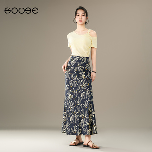 2025超火夏裝 印花裙子兩件套裙 女夏2025新款 一整套碎花半身裙套裝