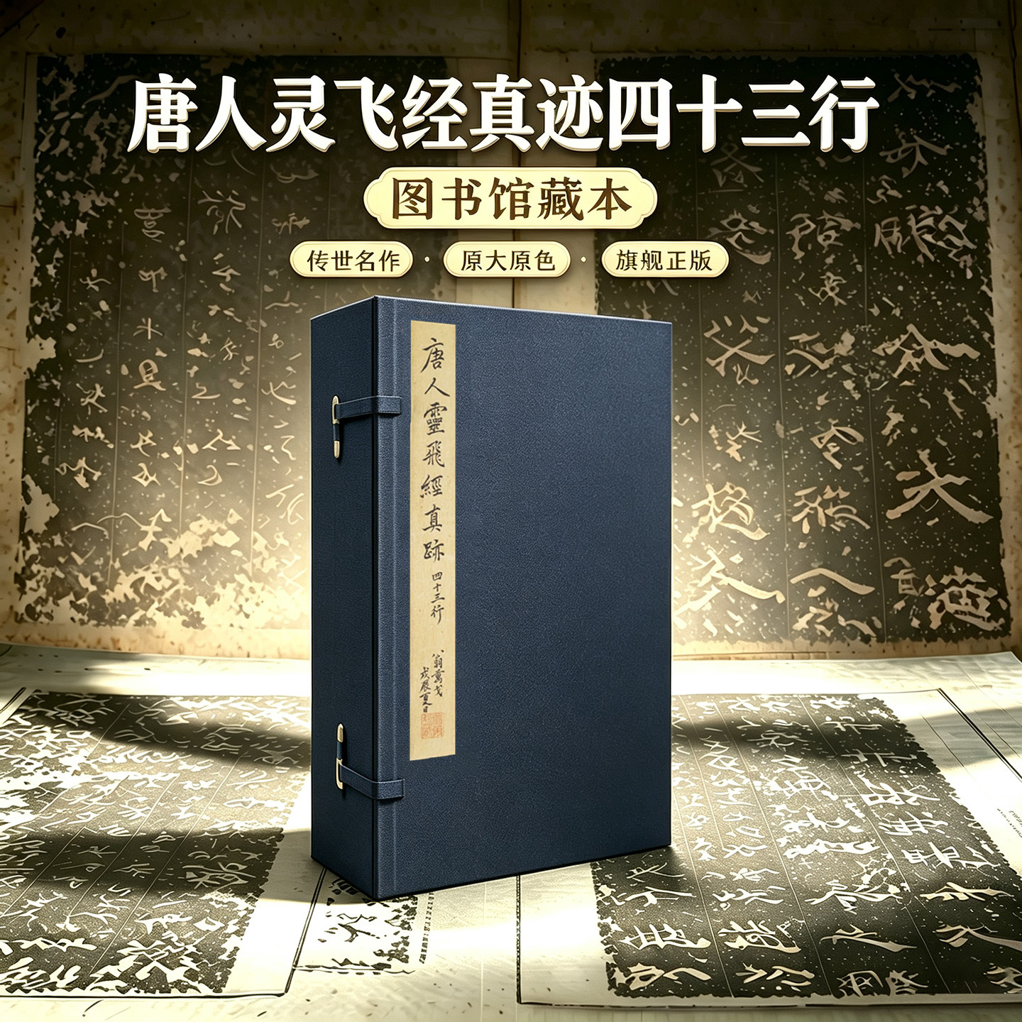 【鉴赏版】唐人灵飞经真迹四十三行 善本碑帖精华 经折装帧高清碑帖原大原色影印 楷书毛笔书法字帖临摹入门范本收藏鉴赏正版书籍