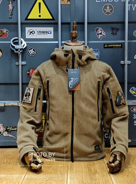 波兰HELIKON赫利肯爱国者PATRIOT重磅抓绒衣连帽户外加厚冬季保暖