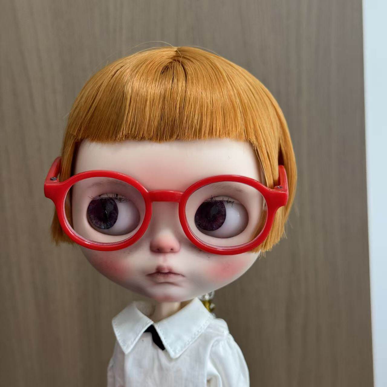 blythe小布红色眼镜