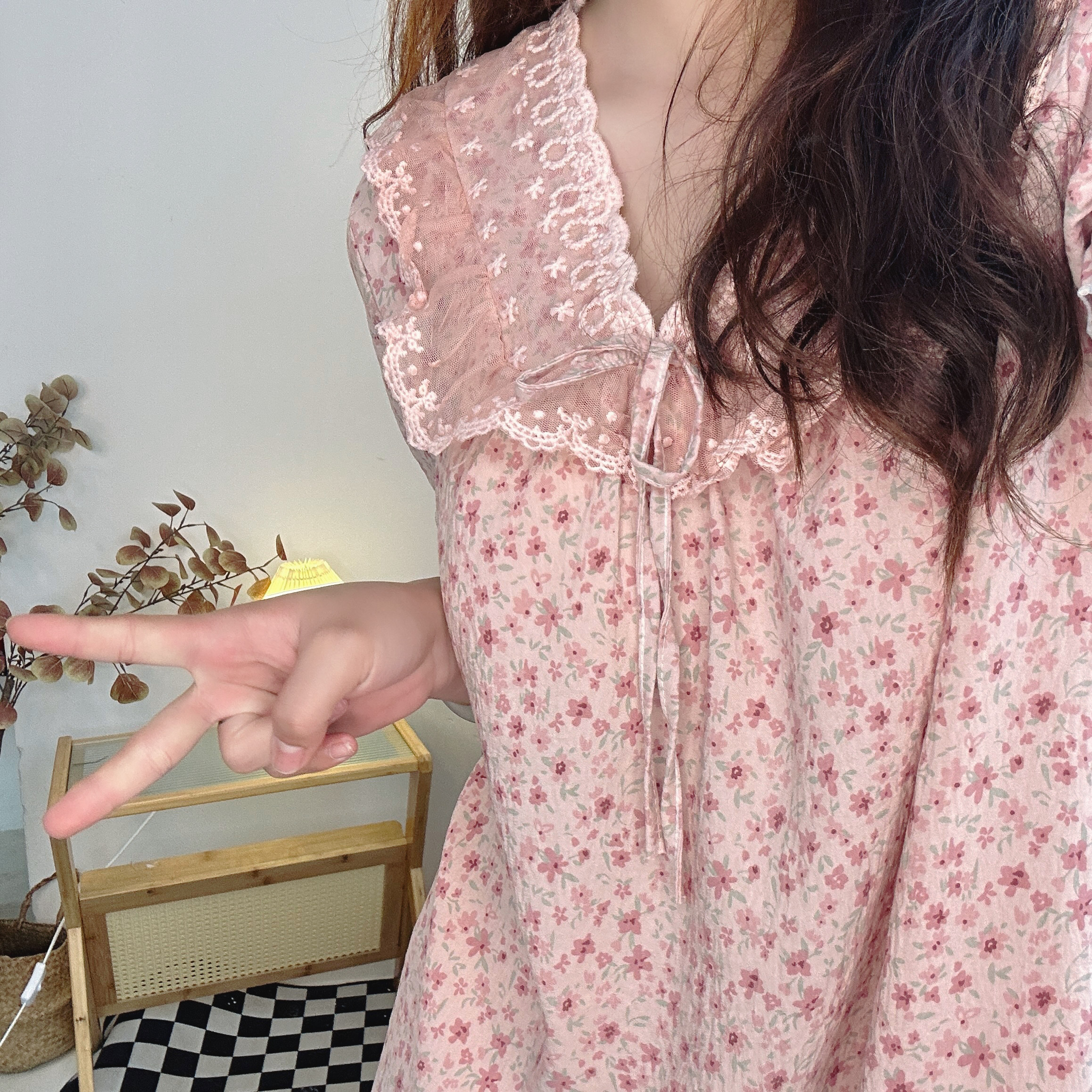 新3号睡衣女春秋冬季云朵棉睡衣睡裙可外穿家居服睡裙syz