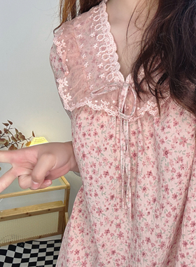 新3号睡衣女春秋冬季云朵棉睡衣睡裙可外穿家居服睡裙syz